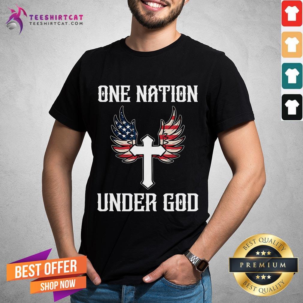 Premium One Nation Under God American Flag Christian Shirt