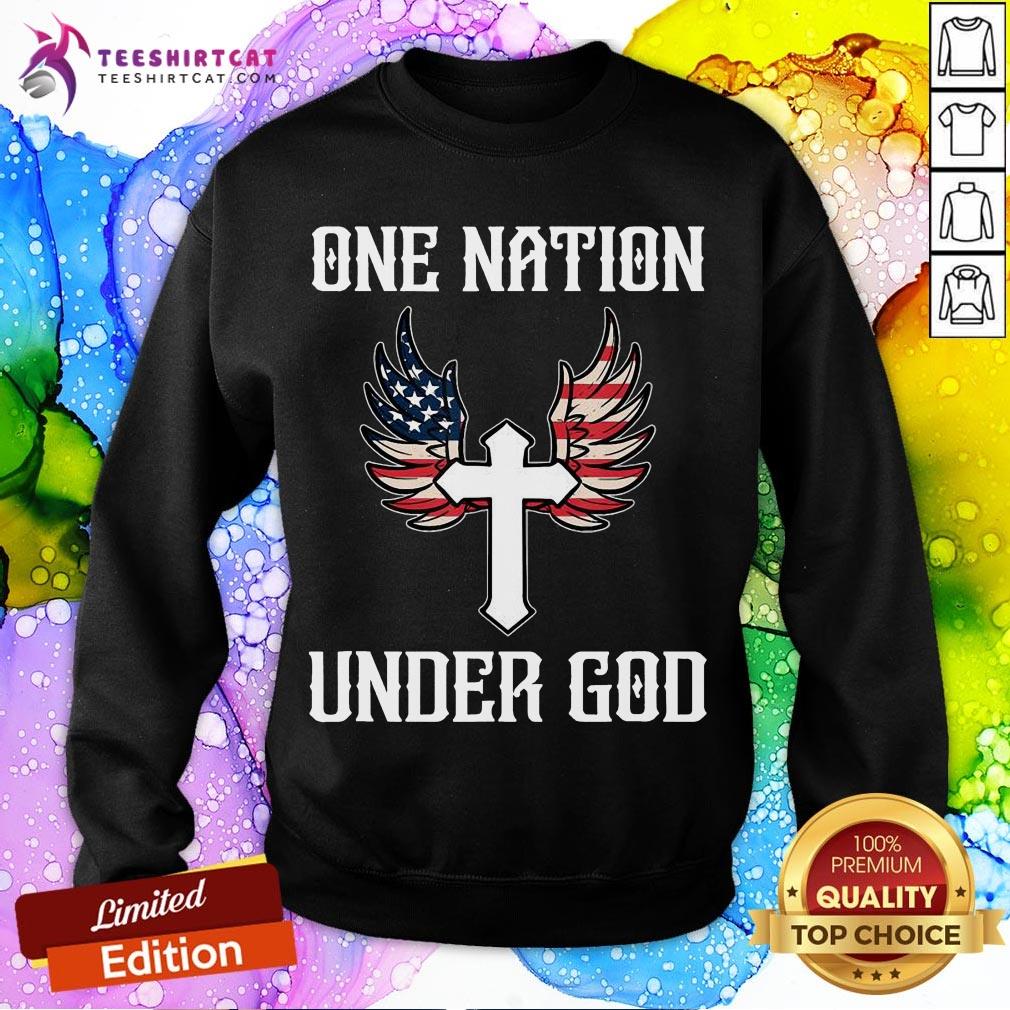 Premium One Nation Under God American Flag Christian Shirt