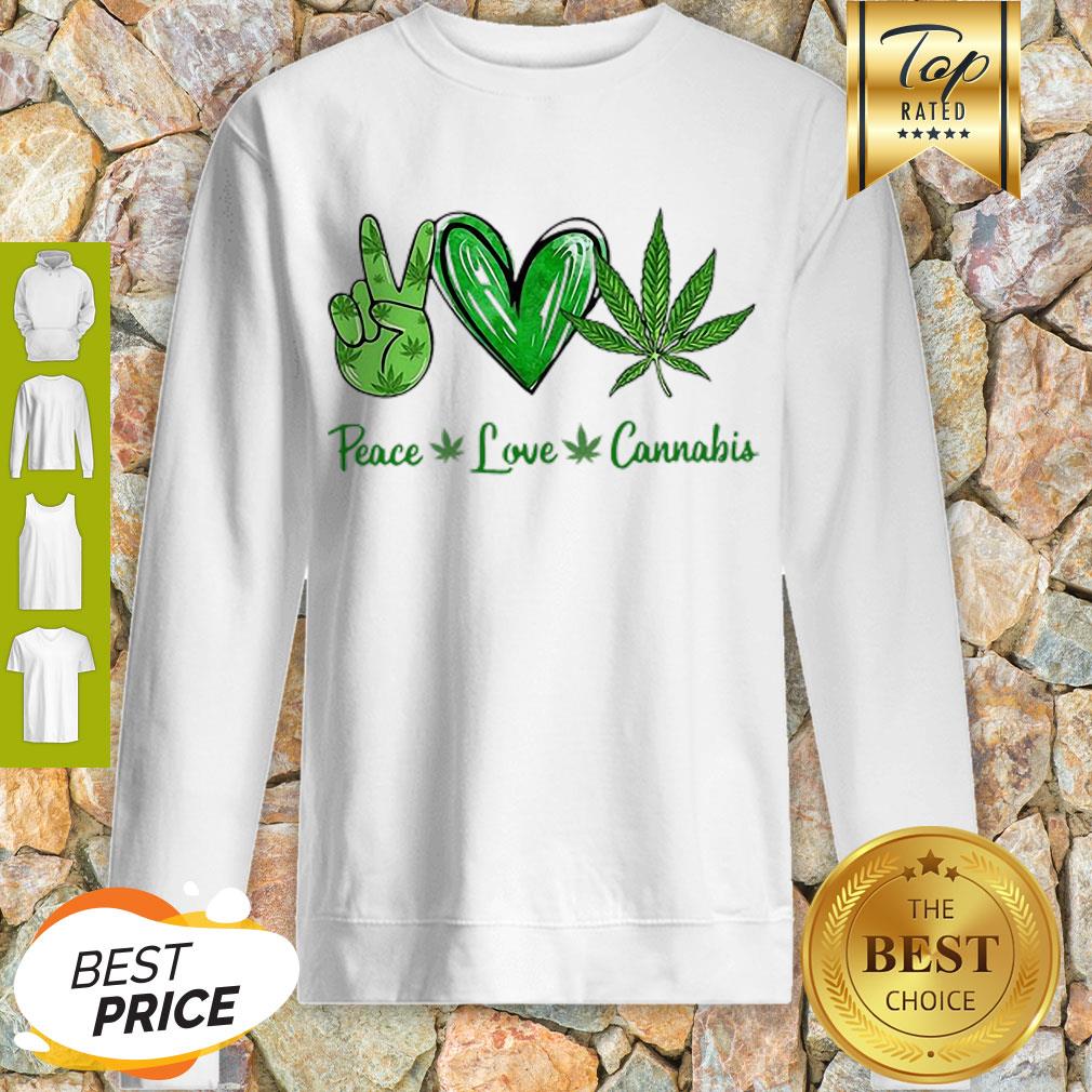 Premium Peace Love Cannabis Shirt