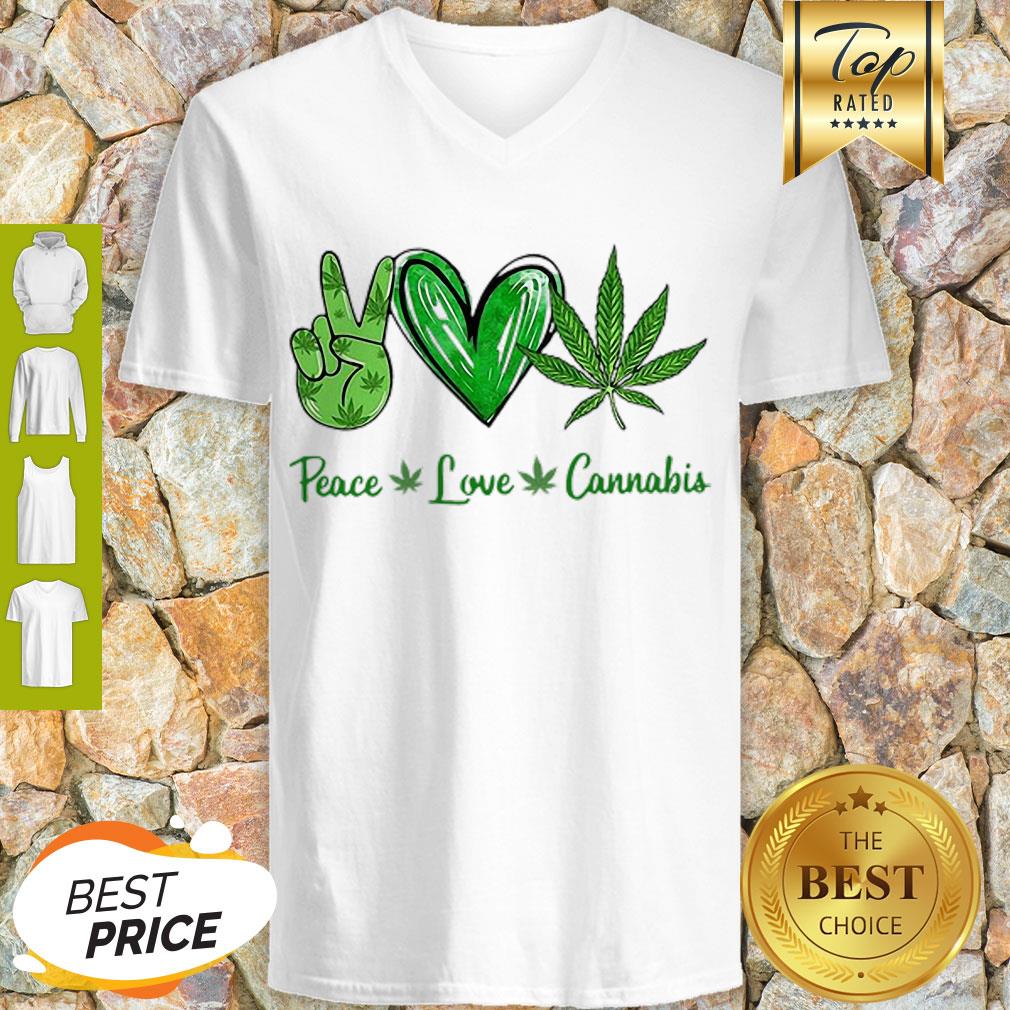 Premium Peace Love Cannabis Shirt
