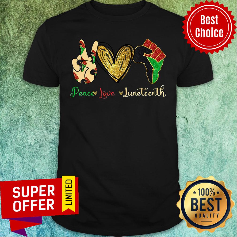 Premium Peace Love Juneteenth Mexican Flag Shirt