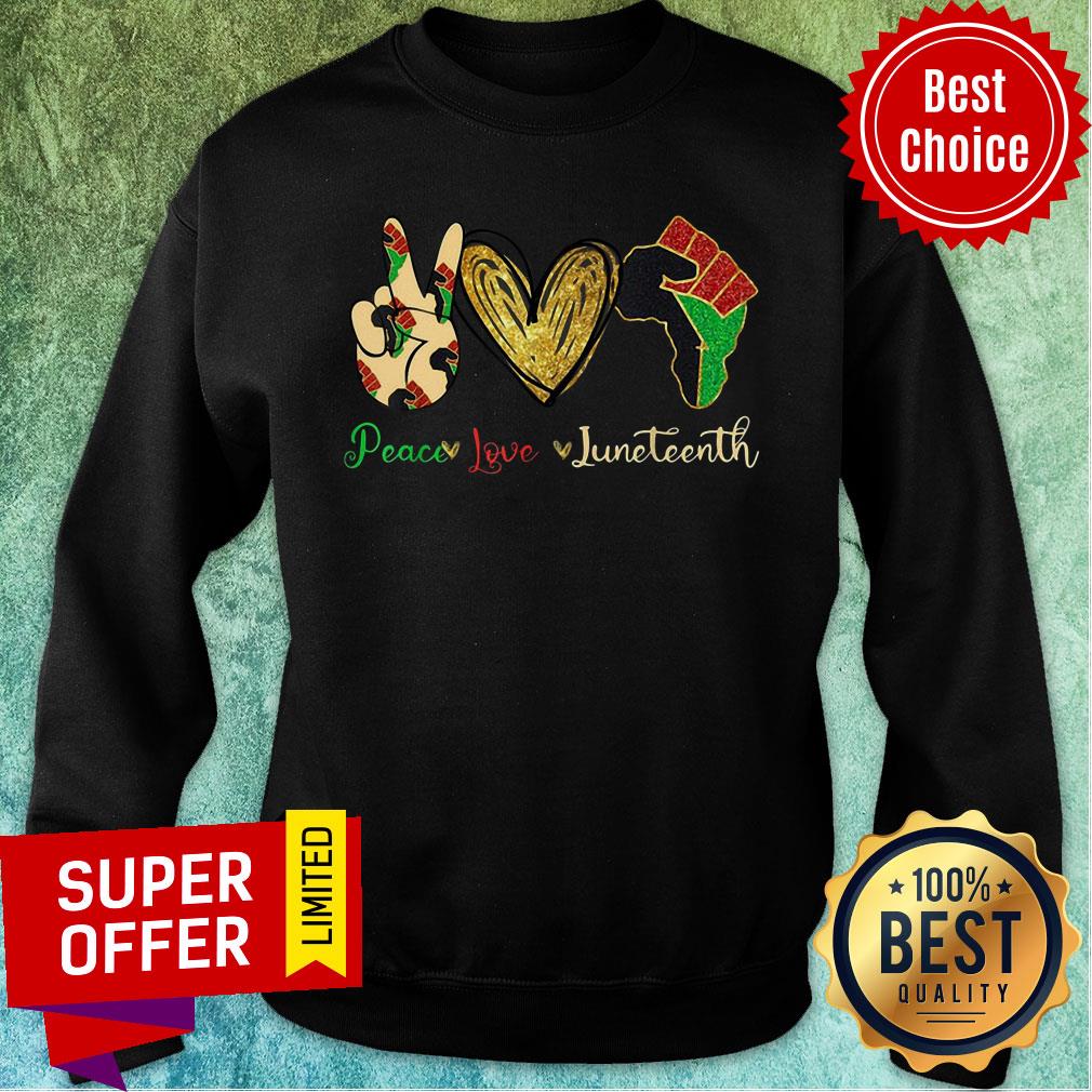 Premium Peace Love Juneteenth Mexican Flag Shirt