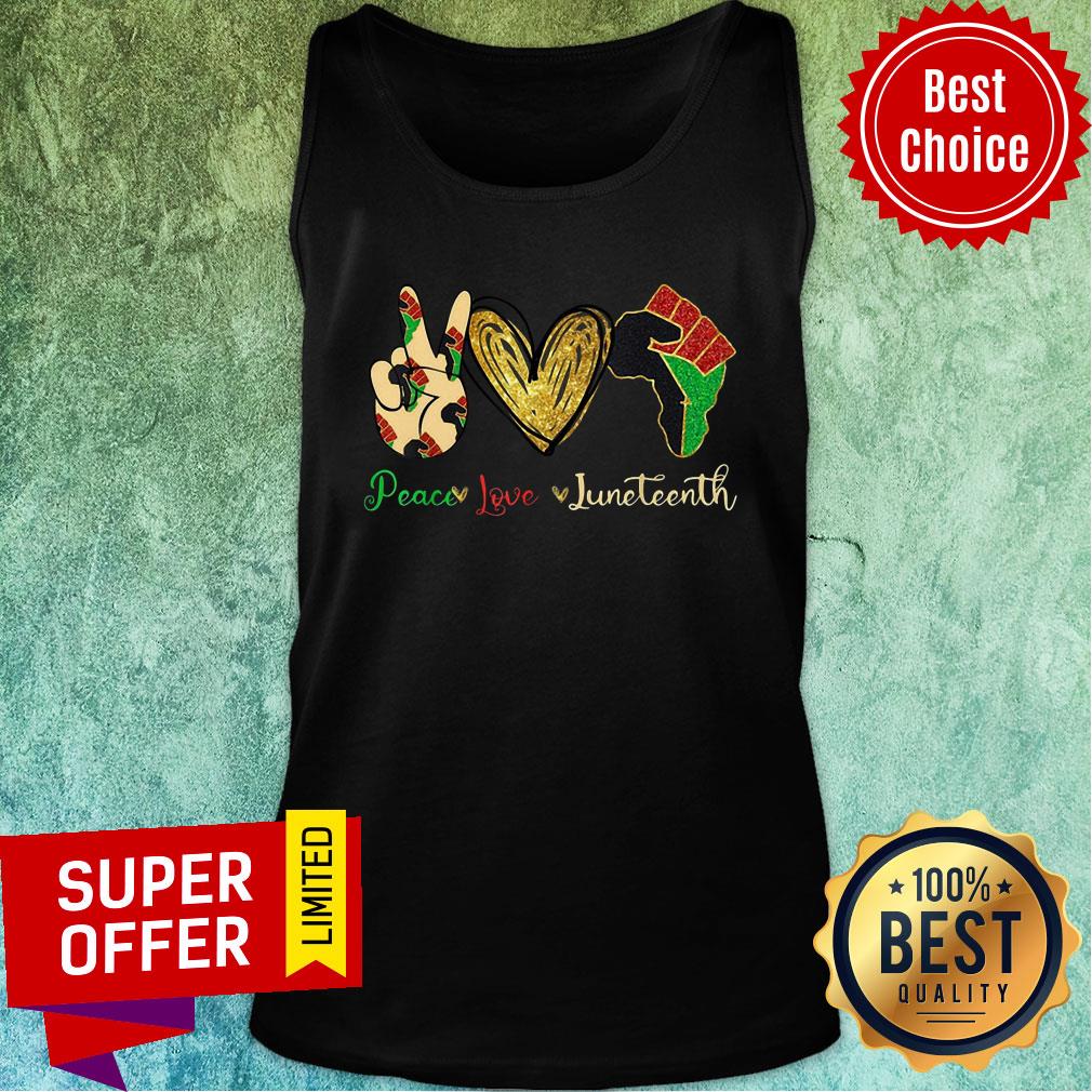 Premium Peace Love Juneteenth Mexican Flag Shirt