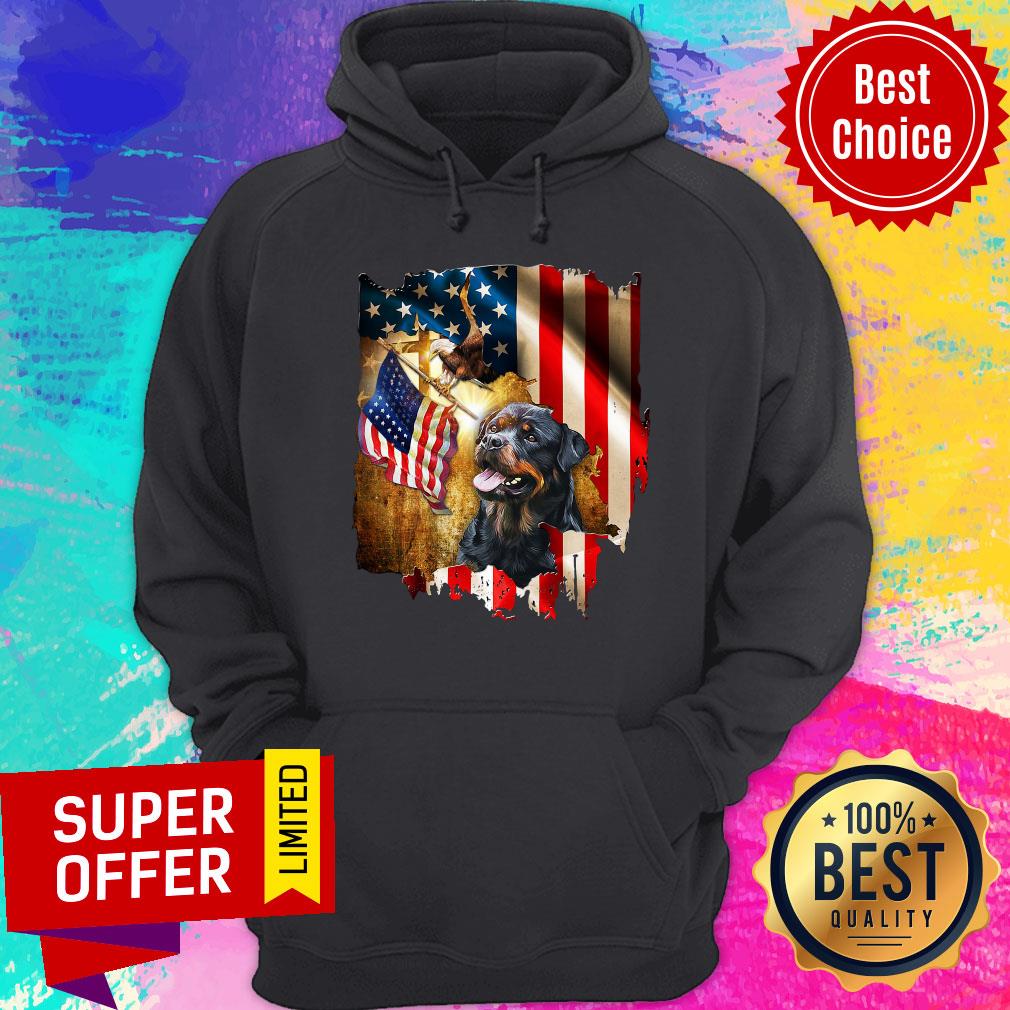 Premium Rottweiler American Flag Shirt