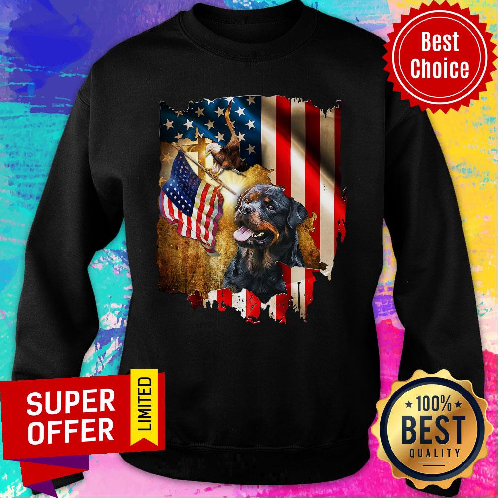 Premium Rottweiler American Flag Shirt