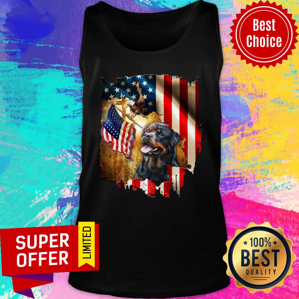 Premium Rottweiler American Flag Shirt