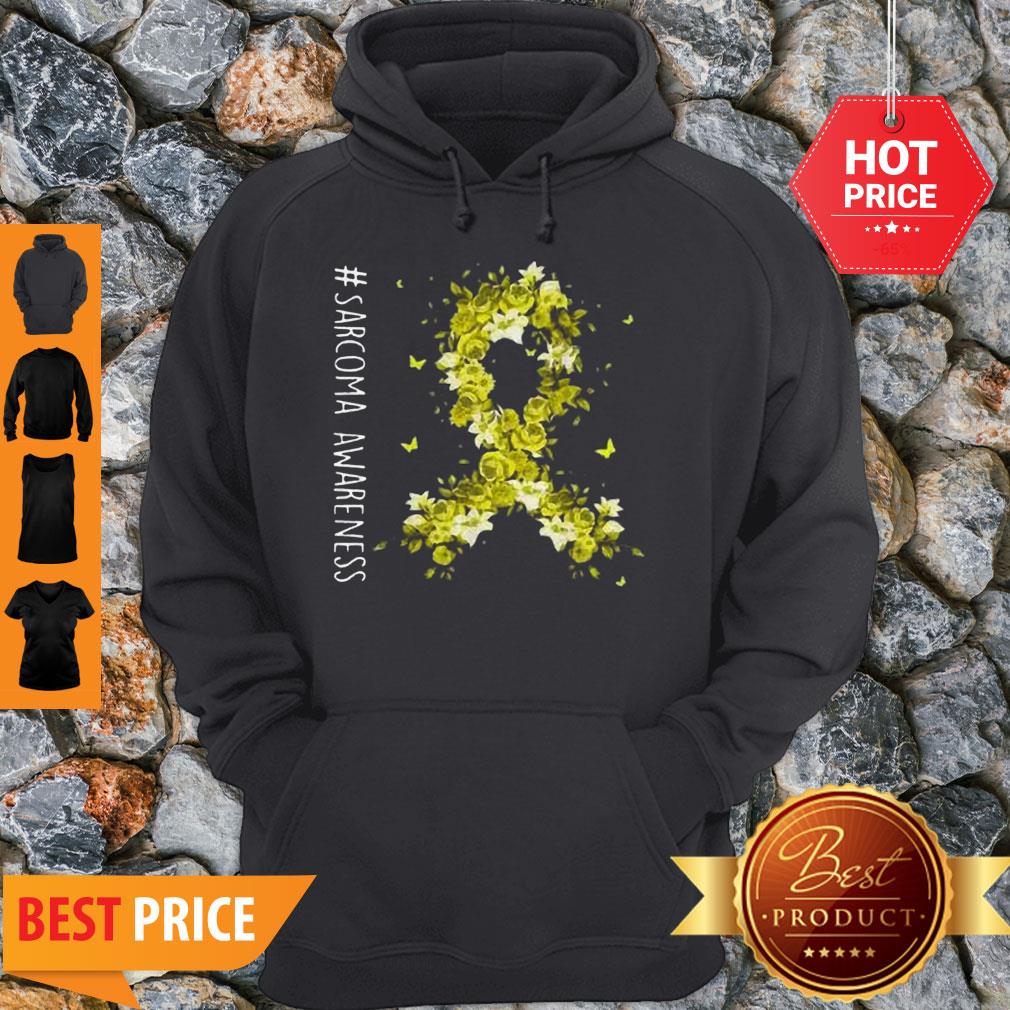 Premium Sarcoma Awareness Flower Yellow Ribbon Shirt