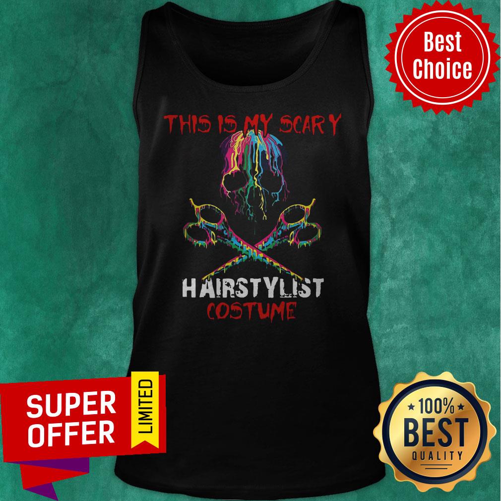 Premium Skull This Is My Scary Hair Stylist Costume Halloween Shirt
