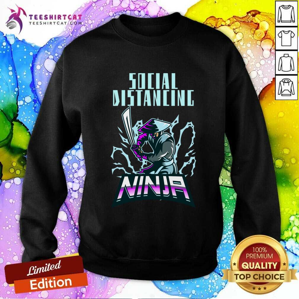 Premium Social Distancing Ninja Design Trend T-Shirt