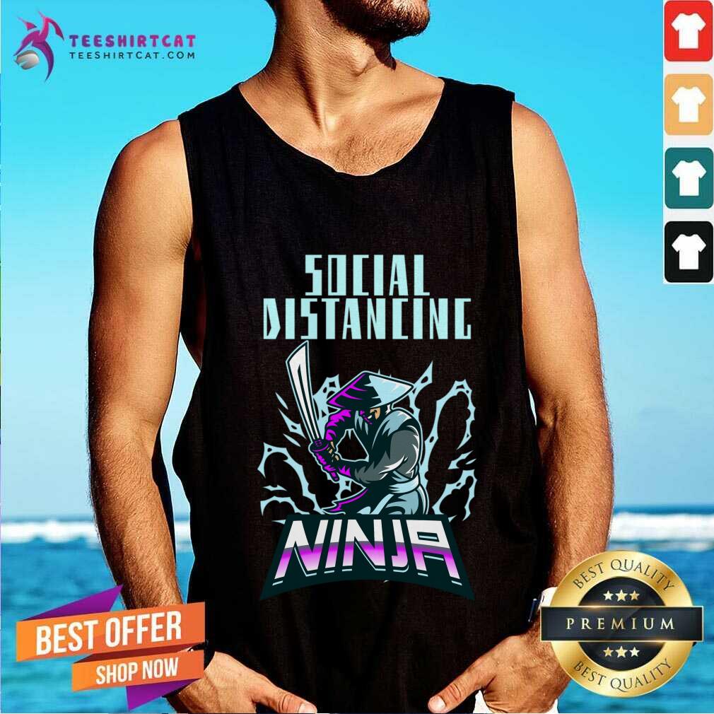 Premium Social Distancing Ninja Design Trend T-Shirt