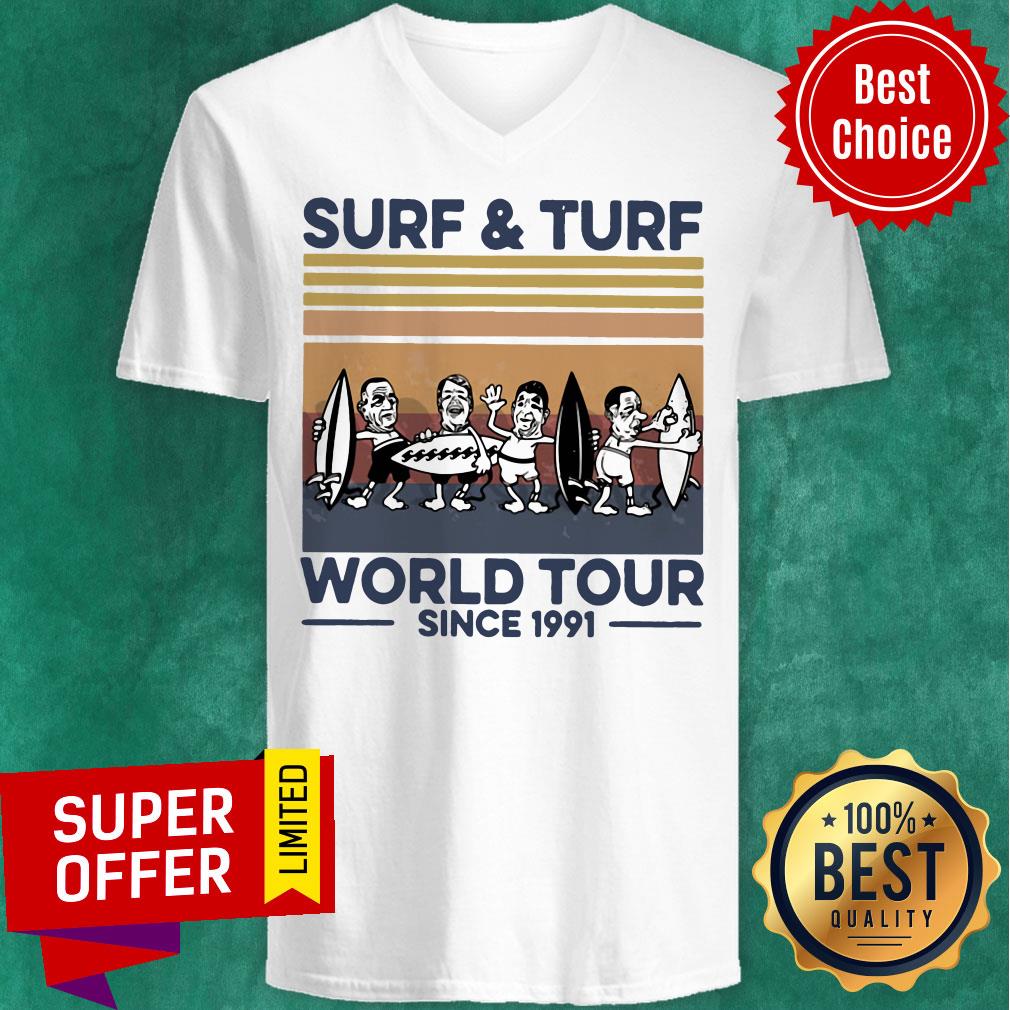 Premium Surf And Turf World Tour Since 1991 Vintage Retro Shirt