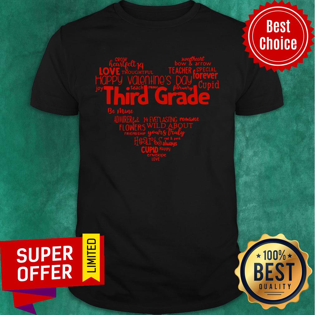 Premium Third Grade Valentine Heart Sky Shirt