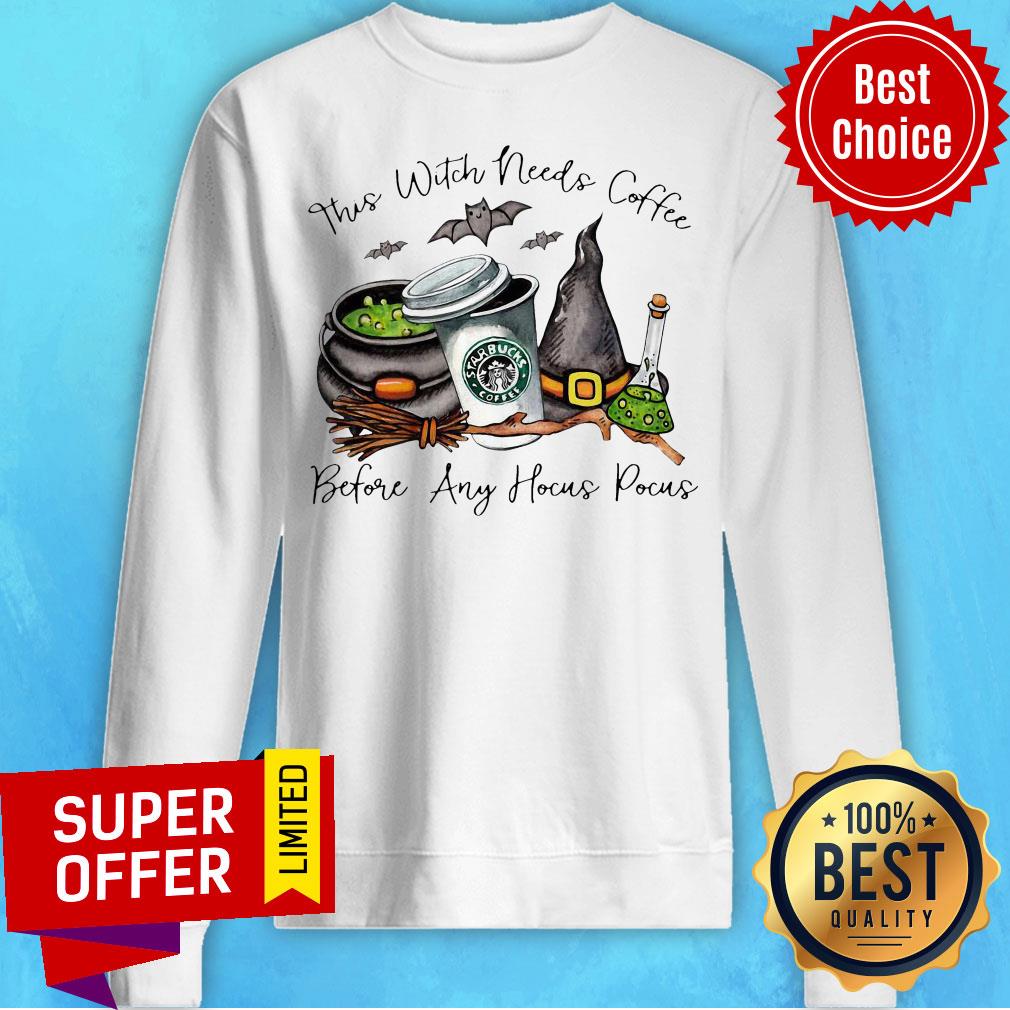 Premium This Witch Needs Coffee Before Any Hocus Pocus StarBucks Coffee Shirt