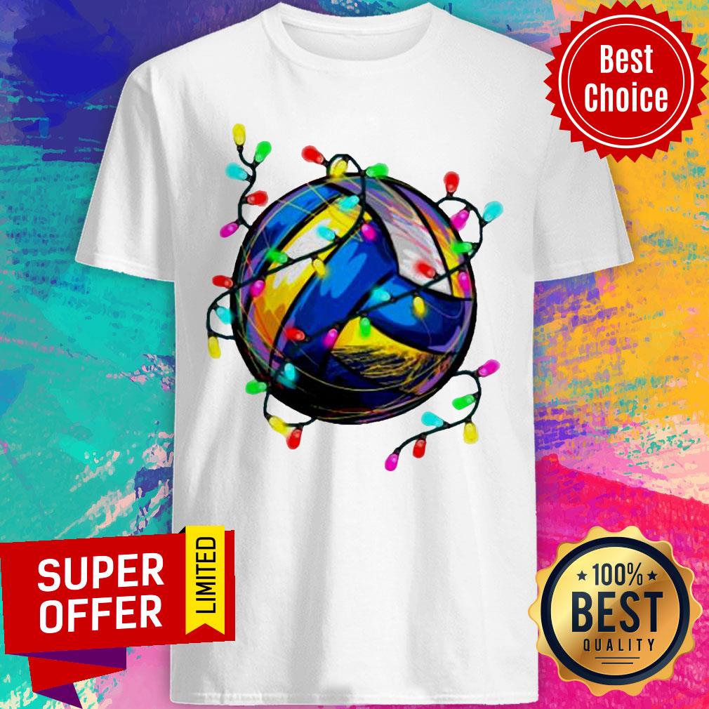 Premium Volleyball Lights Christmas Shirt