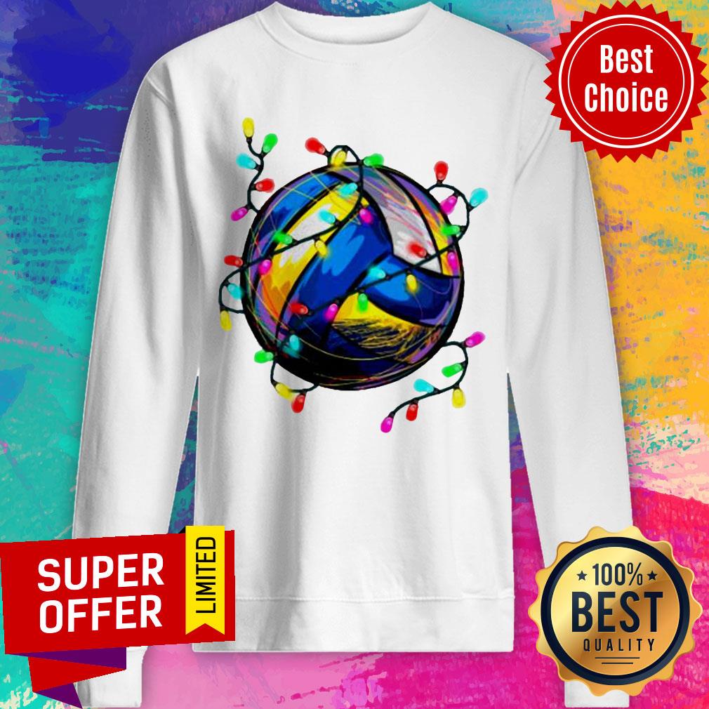 Premium Volleyball Lights Christmas Shirt