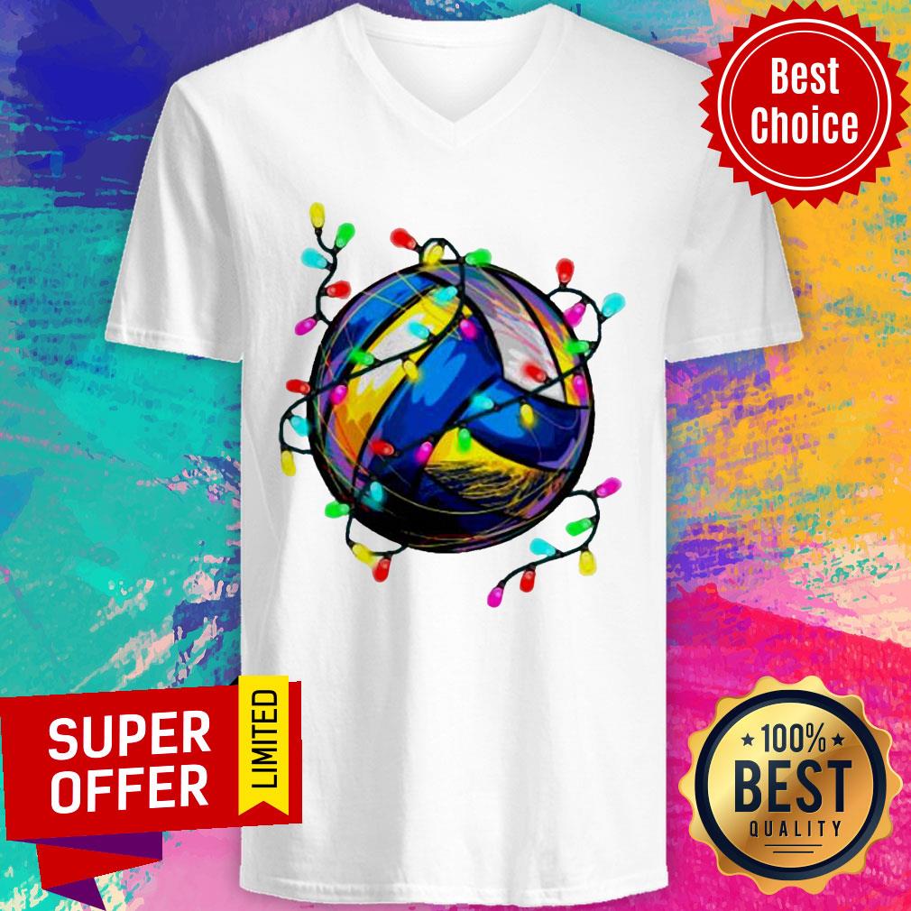Premium Volleyball Lights Christmas Shirt