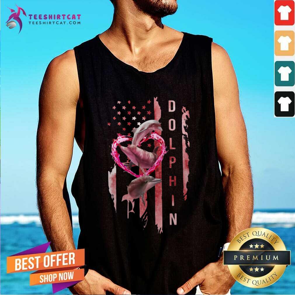 Pretty Dolphin Flag Ladies Shirt