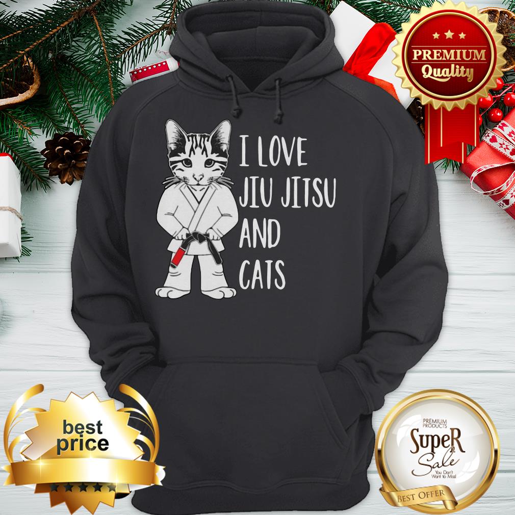 Pretty I Love Jiu Jitsu And Cats Shirt