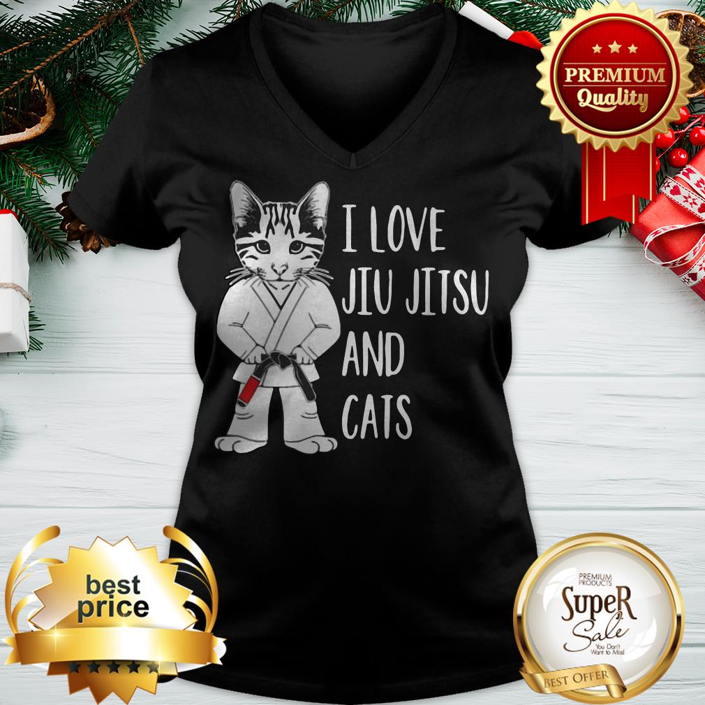 Pretty I Love Jiu Jitsu And Cats Shirt