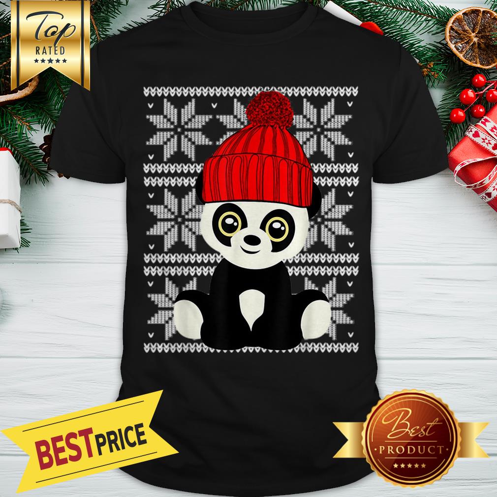 Pretty Panda Santa Ugly Christmas Shirt