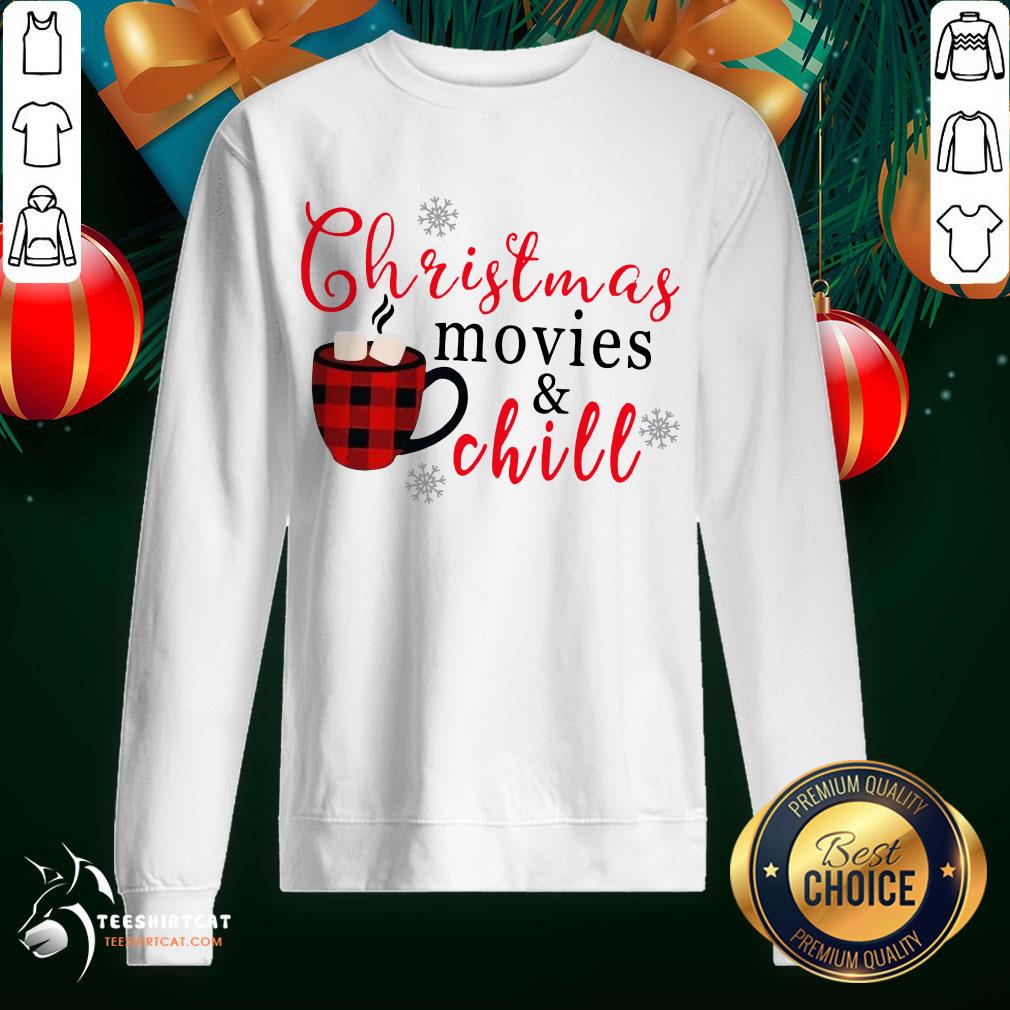 Pretty Teacup Christmas Movies And Chill Shirt