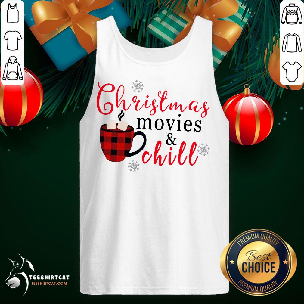 Pretty Teacup Christmas Movies And Chill Shirt