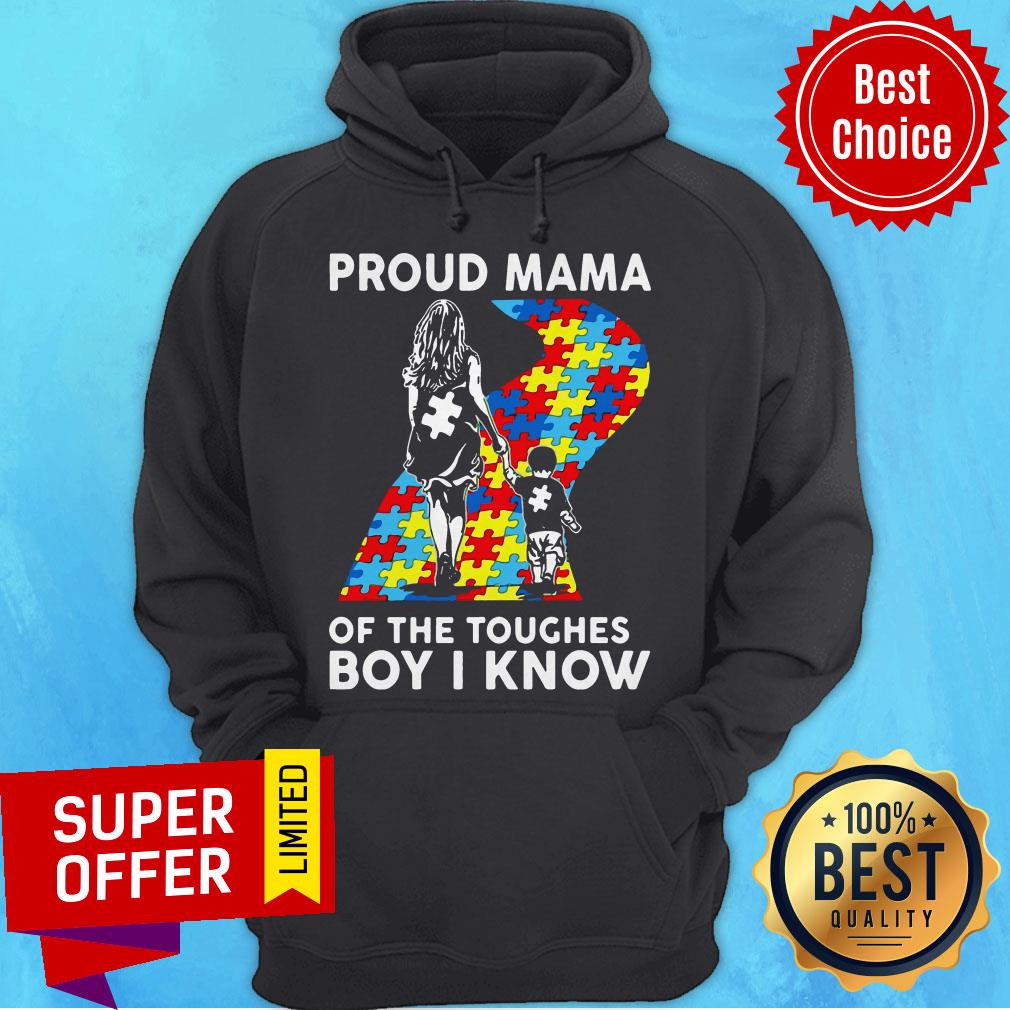 Proud Mama Of The Toughest Boy I Know Autism Awareness Shirt