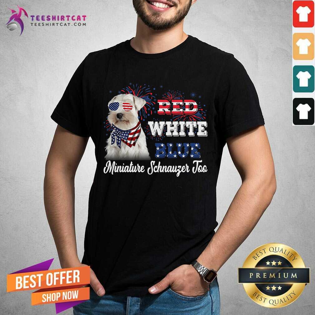 Red White Blue Miniature Schnauzer Joo Shirt
