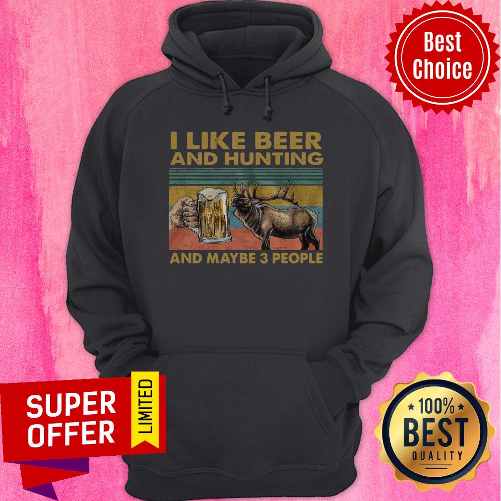 Reindeer I Like Beer And Hunting And Maybe 3 People Shirt
