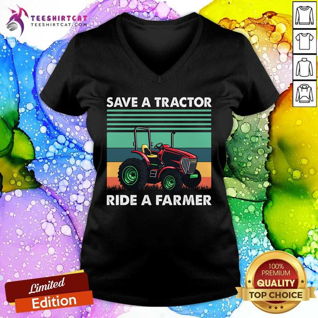 Save A Tractor Ride A Farmer Vintage Shirt