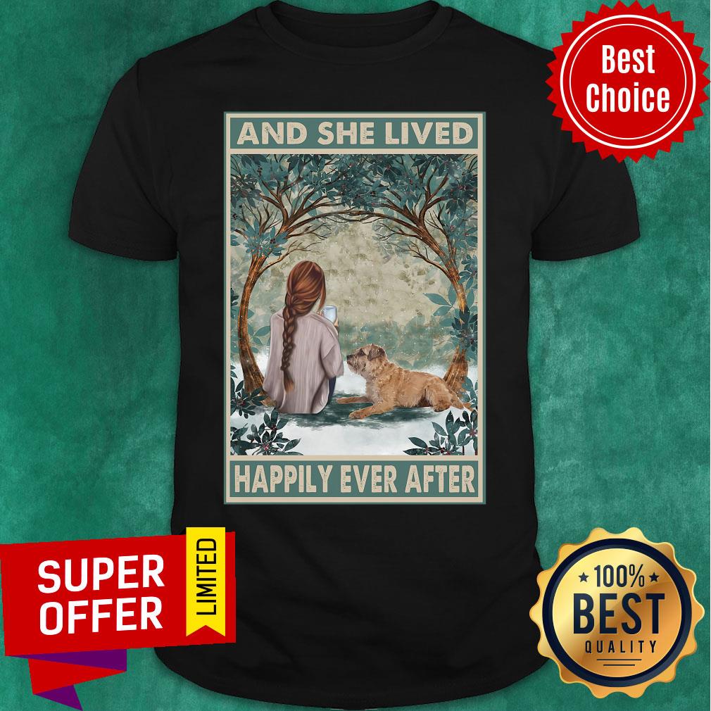She Lived Happily Ever After Gold Dog Shirt