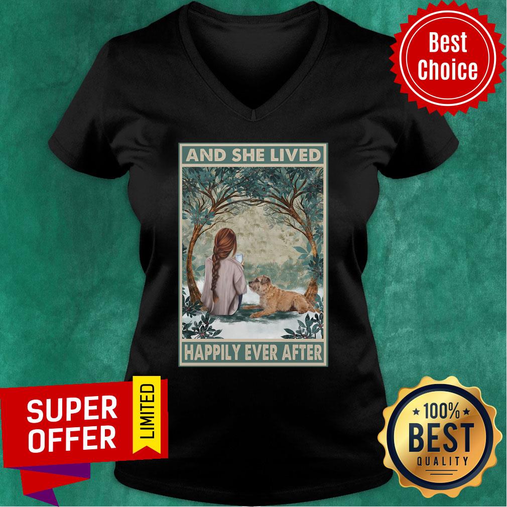 She Lived Happily Ever After Gold Dog Shirt