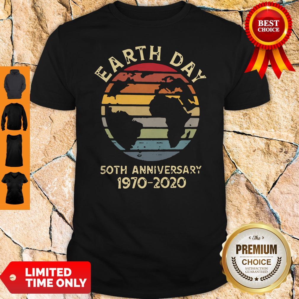 Official Retro Earth Day 50th Anniversary 1970 Retro Sunset Shirt