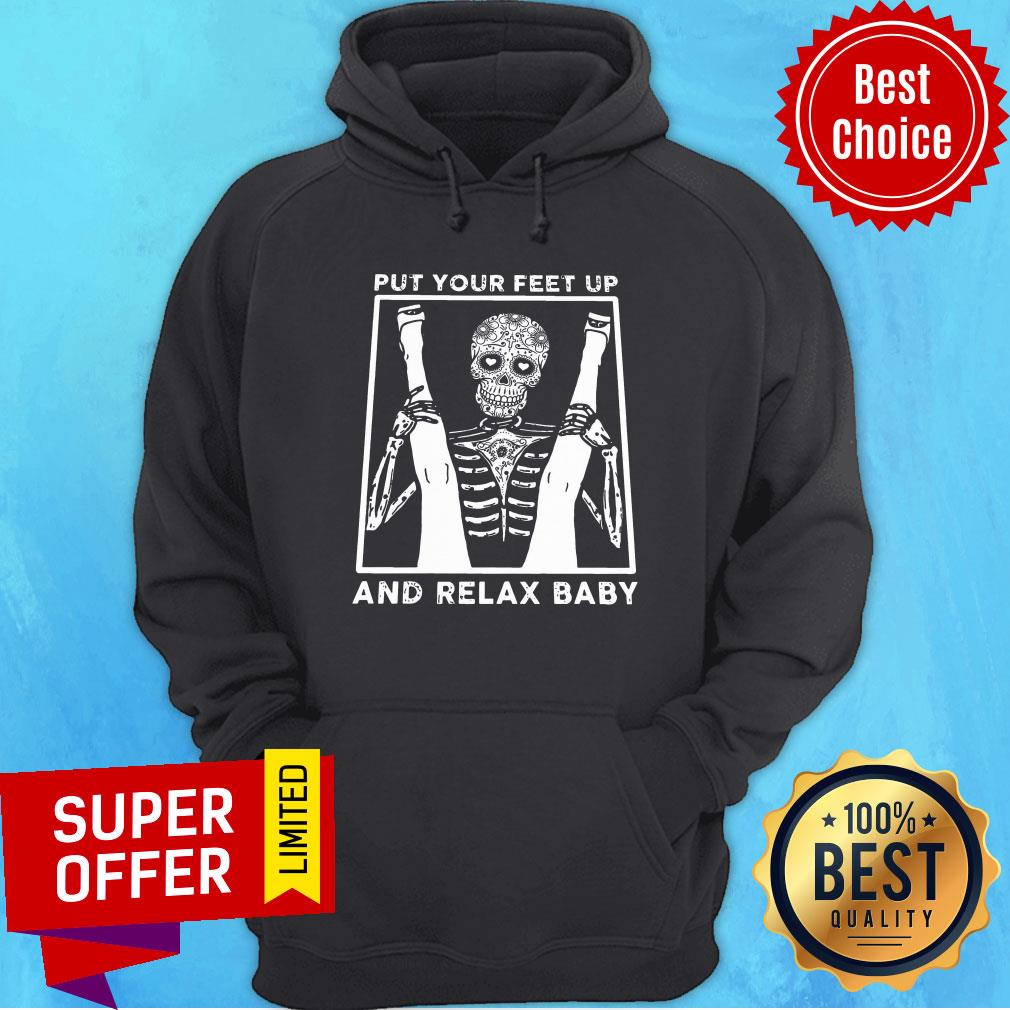 Skeleton Put Your Feet Up And Relax Baby Shirt