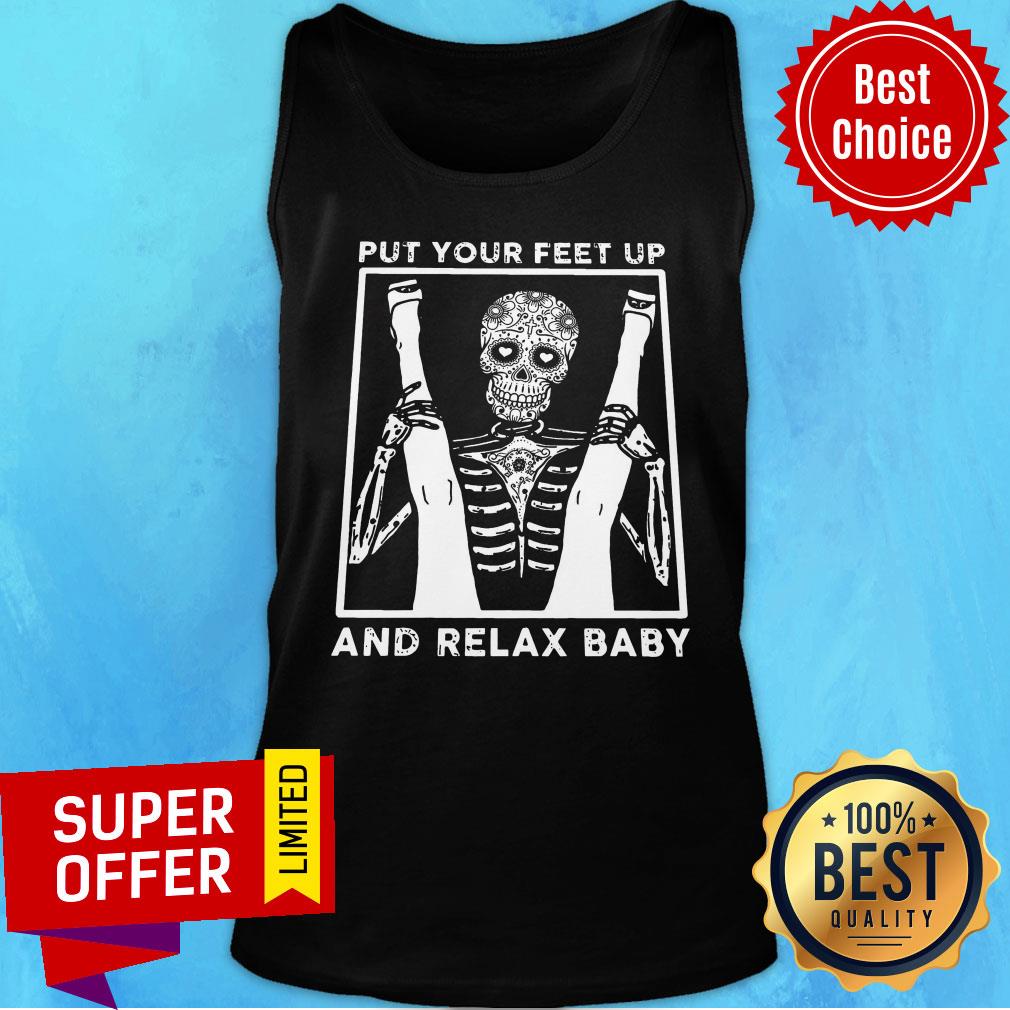 Skeleton Put Your Feet Up And Relax Baby Shirt