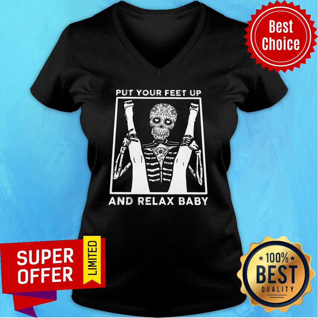 Skeleton Put Your Feet Up And Relax Baby Shirt