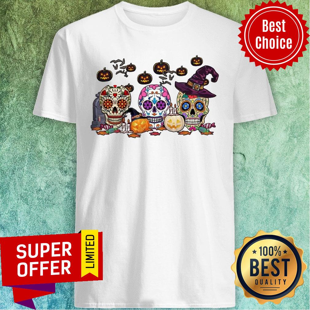 Skull Witch Pumkin Halloween Shirt