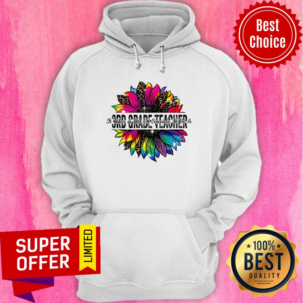 Sunflower Leopard It Take A Lot Of Sparkle To Be A 3rd Grade Teacher Shirt