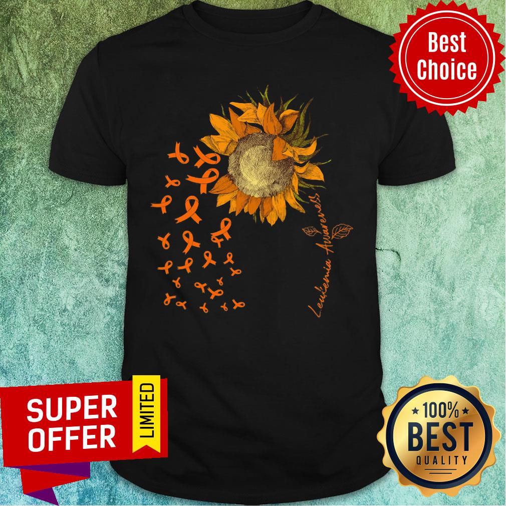 Sunflower Leukemia Awareness Ribbon Shirt