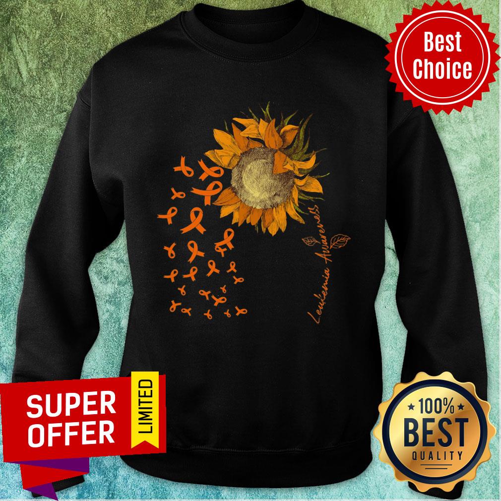 Sunflower Leukemia Awareness Ribbon Shirt