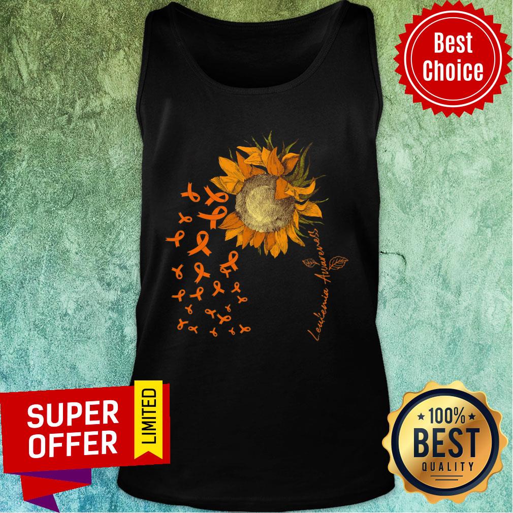 Sunflower Leukemia Awareness Ribbon Shirt