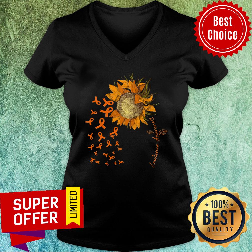 Sunflower Leukemia Awareness Ribbon Shirt