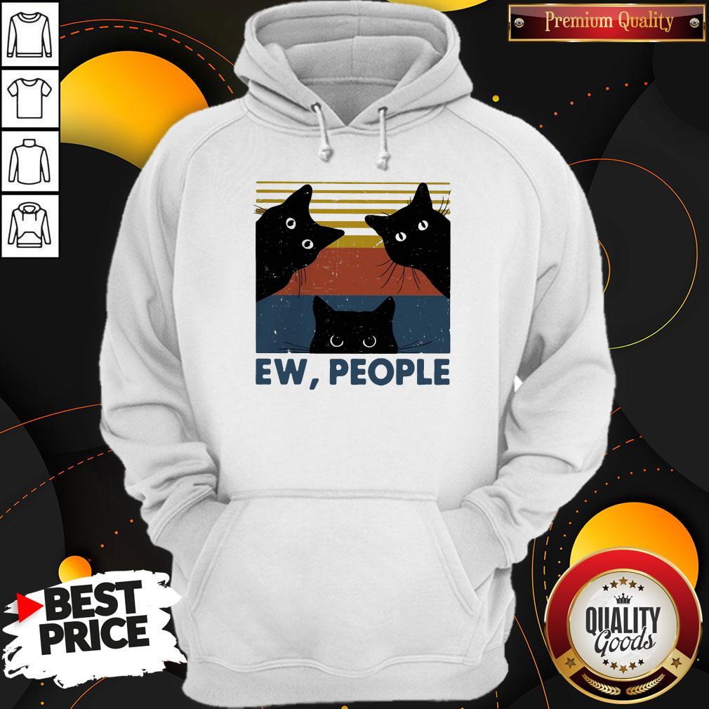 Super Nice Black Cat Ew People Vintage Retro Shirt