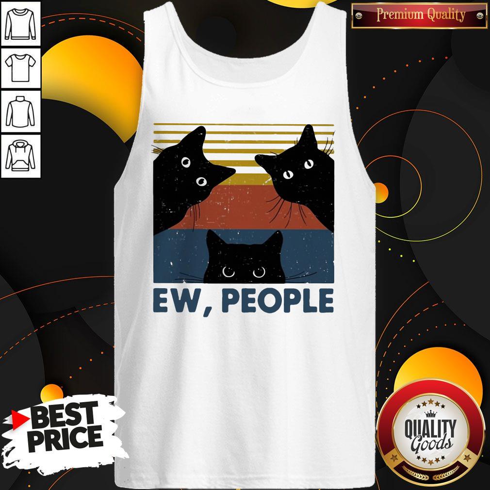 Super Nice Black Cat Ew People Vintage Retro Shirt