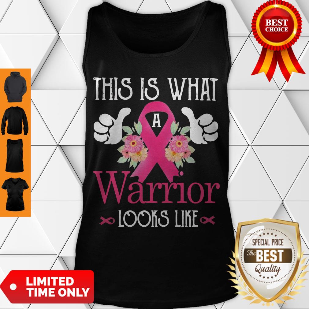 Premium This Is What Warrior Looks Like Breast Cancer Flower Shirt