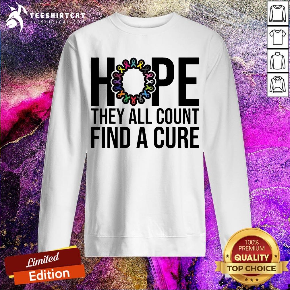 They All Count Find A Cure Cancer Awareness T-Shirt