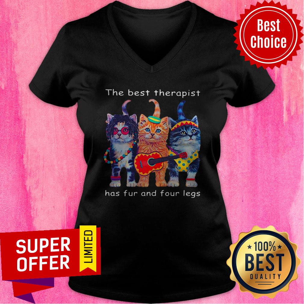 Three Cats The Best Therapist Has Fur And Four Legs Shirt