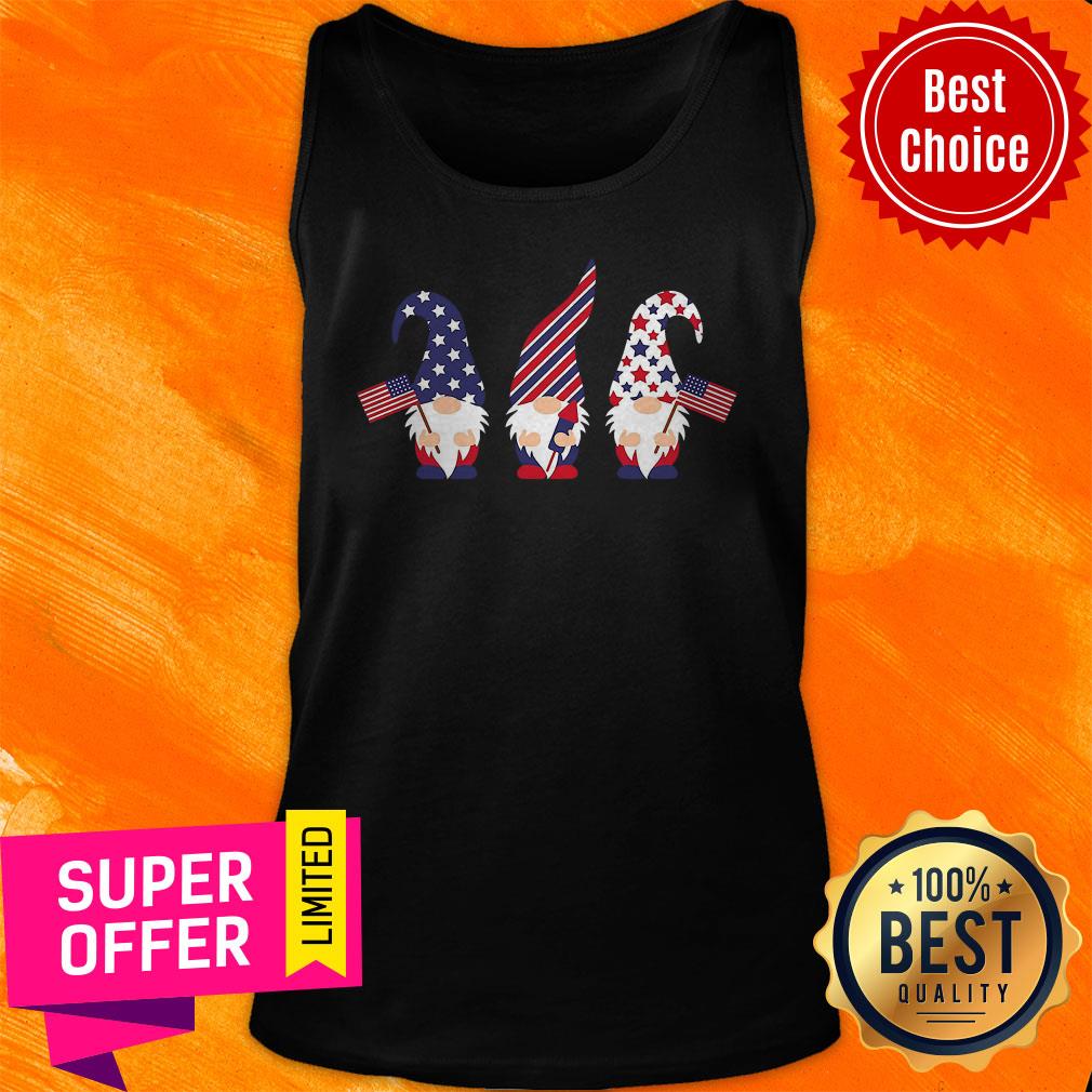 Top 4th Of July Gnome American Flag Shirt