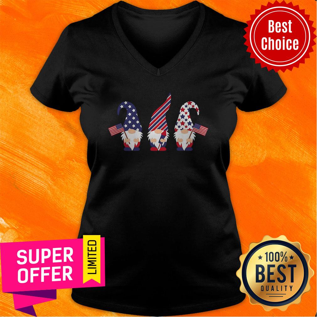 Top 4th Of July Gnome American Flag Shirt