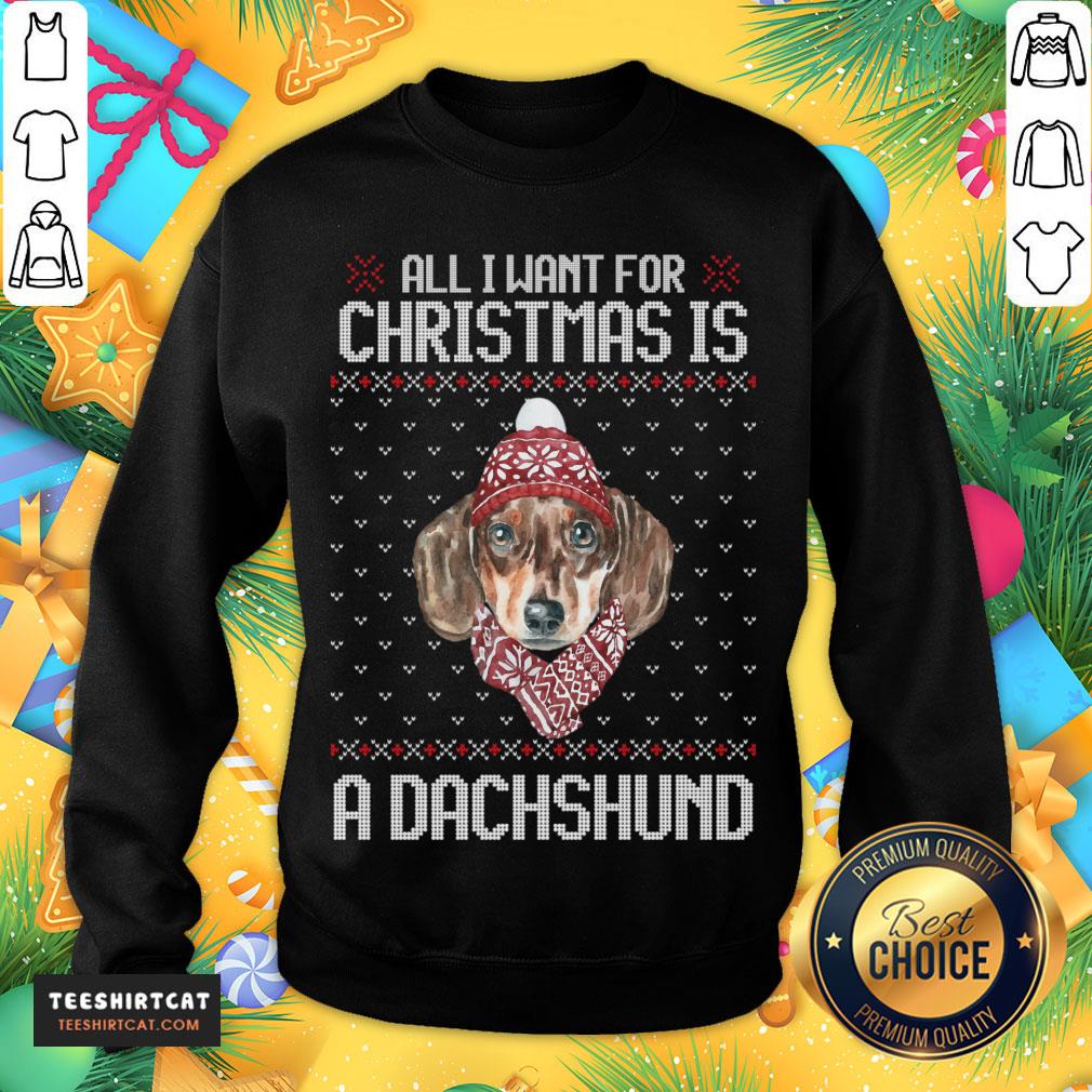 Top All I Want For Christmas Is A Dachshund Christmas T-Shirt